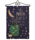 Moon Stars Fireflies Jars - Expression Inspirational Vertical Impressions Decorative Flags HG115124 Made In USA