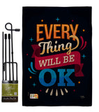 Will be OK - Expression Inspirational Vertical Impressions Decorative Flags HG115155 Made In USA