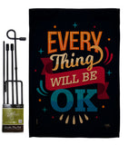 Will be OK - Expression Inspirational Vertical Impressions Decorative Flags HG115155 Made In USA