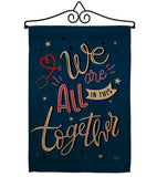 We Are All Together - Expression Inspirational Vertical Impressions Decorative Flags HG115162 Made In USA