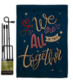 We Are All Together - Expression Inspirational Vertical Impressions Decorative Flags HG115162 Made In USA