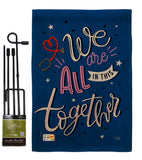 We Are All Together - Expression Inspirational Vertical Impressions Decorative Flags HG115162 Made In USA