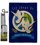 Peace on Earth - Expression Inspirational Vertical Impressions Decorative Flags HG115170 Made In USA