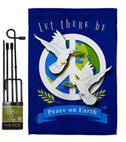 Peace on Earth - Expression Inspirational Vertical Impressions Decorative Flags HG115170 Made In USA