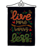 Worry Less - Expression Inspirational Vertical Impressions Decorative Flags HG137184 Made In USA