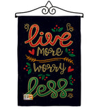 Worry Less - Expression Inspirational Vertical Impressions Decorative Flags HG137184 Made In USA