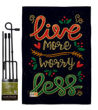 Worry Less - Expression Inspirational Vertical Impressions Decorative Flags HG137184 Made In USA