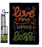 Worry Less - Expression Inspirational Vertical Impressions Decorative Flags HG137184 Made In USA