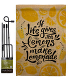 Life Gives Lemons - Expression Inspirational Vertical Impressions Decorative Flags HG137185 Made In USA