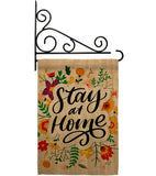 Stay At Home - Expression Inspirational Vertical Impressions Decorative Flags HG137197 Made In USA