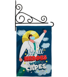 Not All Heroes - Expression Inspirational Vertical Impressions Decorative Flags HG137233 Made In USA