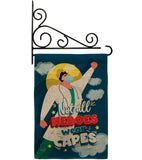 Not All Heroes - Expression Inspirational Vertical Impressions Decorative Flags HG137233 Made In USA