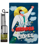 Not All Heroes - Expression Inspirational Vertical Impressions Decorative Flags HG137233 Made In USA