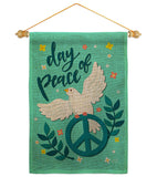 Day of Peace - Expression Inspirational Vertical Impressions Decorative Flags HG137349 Made In USA