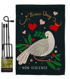 Peace No Violence - Expression Inspirational Vertical Impressions Decorative Flags HG137406 Made In USA