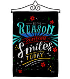 Someone Smiles - Expression Inspirational Vertical Impressions Decorative Flags HG137465 Made In USA