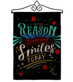 Someone Smiles - Expression Inspirational Vertical Impressions Decorative Flags HG137465 Made In USA