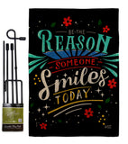 Someone Smiles - Expression Inspirational Vertical Impressions Decorative Flags HG137465 Made In USA