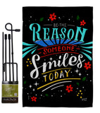 Someone Smiles - Expression Inspirational Vertical Impressions Decorative Flags HG137465 Made In USA