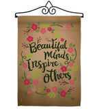 Beautiful Minds Inspire Others - Expression Inspirational Vertical Impressions Decorative Flags HG191097 Made In USA