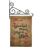 Beautiful Minds Inspire Others - Expression Inspirational Vertical Impressions Decorative Flags HG191097 Made In USA