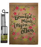 Beautiful Minds Inspire Others - Expression Inspirational Vertical Impressions Decorative Flags HG191097 Made In USA