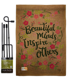 Beautiful Minds Inspire Others - Expression Inspirational Vertical Impressions Decorative Flags HG191097 Made In USA