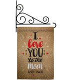 I Love you to the Moon - Expression Inspirational Vertical Impressions Decorative Flags HG191101 Made In USA