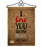 I Love you to the Moon - Expression Inspirational Vertical Impressions Decorative Flags HG191101 Made In USA