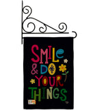 Smile Do Your Things - Expression Inspirational Vertical Impressions Decorative Flags HG192201 Made In USA