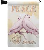 Doves - Expression Inspirational Vertical Impressions Decorative Flags HG192340 Made In USA