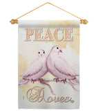 Doves - Expression Inspirational Vertical Impressions Decorative Flags HG192340 Made In USA