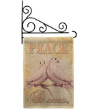 Doves - Expression Inspirational Vertical Impressions Decorative Flags HG192340 Made In USA