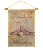 Doves - Expression Inspirational Vertical Impressions Decorative Flags HG192340 Made In USA