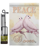 Doves - Expression Inspirational Vertical Impressions Decorative Flags HG192340 Made In USA