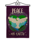 Peace on Earth - Expression Inspirational Vertical Impressions Decorative Flags HG192366 Made In USA