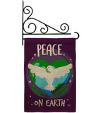 Peace on Earth - Expression Inspirational Vertical Impressions Decorative Flags HG192366 Made In USA