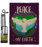 Peace on Earth - Expression Inspirational Vertical Impressions Decorative Flags HG192366 Made In USA