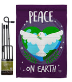 Peace on Earth - Expression Inspirational Vertical Impressions Decorative Flags HG192366 Made In USA