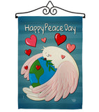 Happy Peace Day - Expression Inspirational Vertical Impressions Decorative Flags HG192420 Made In USA