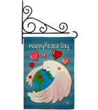 Happy Peace Day - Expression Inspirational Vertical Impressions Decorative Flags HG192420 Made In USA