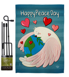 Happy Peace Day - Expression Inspirational Vertical Impressions Decorative Flags HG192420 Made In USA