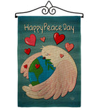 Happy Peace Day - Expression Inspirational Vertical Impressions Decorative Flags HG192420 Made In USA