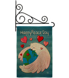 Happy Peace Day - Expression Inspirational Vertical Impressions Decorative Flags HG192420 Made In USA