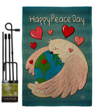 Happy Peace Day - Expression Inspirational Vertical Impressions Decorative Flags HG192420 Made In USA