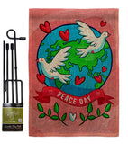 Peace On Earth - Expression Inspirational Vertical Impressions Decorative Flags HG192455 Made In USA