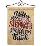 Stronger Then You Think - Expression Inspirational Vertical Impressions Decorative Flags HG192524 Made In USA