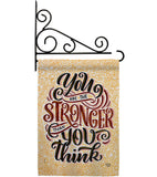 Stronger Then You Think - Expression Inspirational Vertical Impressions Decorative Flags HG192524 Made In USA