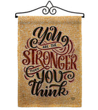 Stronger Then You Think - Expression Inspirational Vertical Impressions Decorative Flags HG192524 Made In USA