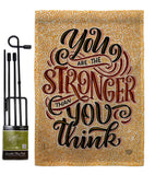 Stronger Then You Think - Expression Inspirational Vertical Impressions Decorative Flags HG192524 Made In USA